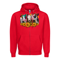 Red sunflower heifers Zipper Hoodie - Jasminsmagicworld