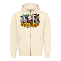Sandshell sunflower heifers Zipper Hoodie - Jasminsmagicworld