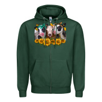 Sports Green sunflower heifers Zipper Hoodie - Jasminsmagicworld