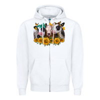 White sunflower heifers Zipper Hoodie - Jasminsmagicworld