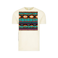 Vintage Arctic aztec turquoise gemstone seamless pattern Vintage Tee - HRA Design Shop