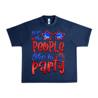 Navy we people like the party Urban Heavy Tee - HRA Design Shop