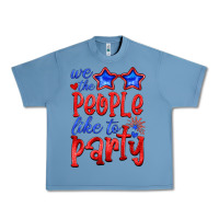 Pebble Blue we people like the party Urban Heavy Tee - HRA Design Shop