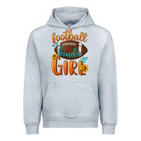 Heather Grey Football kinda Girl Urban Hoodie - NancyCooperArtShop