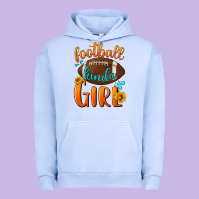 Football Kinda Girl Urban Hoodie Designed By Nancycooperartshop