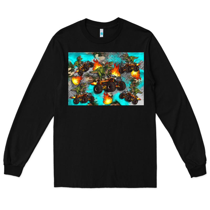 Dinosaur Monster Truck Long Sleeve Tee by Artiststas | Teevron