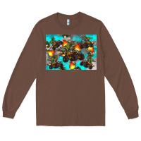 Chestnut Dinosaur monster truck Long Sleeve Tee - Artiststas