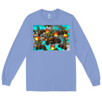 Colony Blue Dinosaur monster truck Long Sleeve Tee - Artiststas