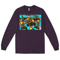 Plum Dinosaur monster truck Long Sleeve Tee - Artiststas