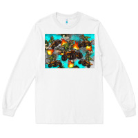 White Dinosaur monster truck Long Sleeve Tee - Artiststas