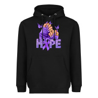 Black Hope all Cancers nails Heavyweight Hoodie - NancyCooperArtShop