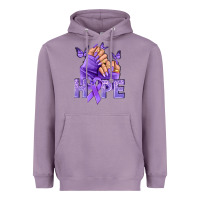 Lavender Hope all Cancers nails Heavyweight Hoodie - NancyCooperArtShop