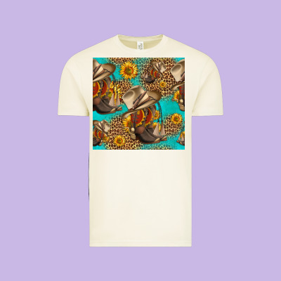 Western Boots And Hat Seamless Pattern Vintage Tee Designed By Hra Design Shop