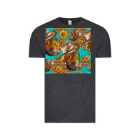 Vintage Black western boots and hat seamless pattern Vintage Tee - HRA Design Shop