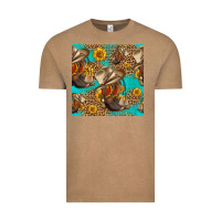 Vintage Coffee western boots and hat seamless pattern Vintage Tee - HRA Design Shop