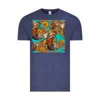 Vintage Denim western boots and hat seamless pattern Vintage Tee - HRA Design Shop