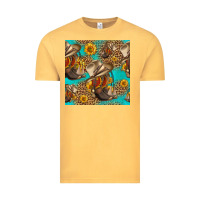 Vintage Mustard western boots and hat seamless pattern Vintage Tee - HRA Design Shop