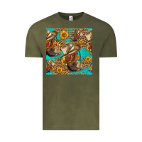 Vintage Olive western boots and hat seamless pattern Vintage Tee - HRA Design Shop