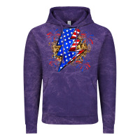 Cloud Purple American lightning bolt Vintage Hoodie - Zillion Design Studio