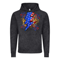 Vintage Black American lightning bolt Vintage Hoodie - Zillion Design Studio