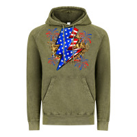 Vintage Olive American lightning bolt Vintage Hoodie - Zillion Design Studio