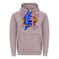 Vintage Zinc American lightning bolt Vintage Hoodie - Zillion Design Studio