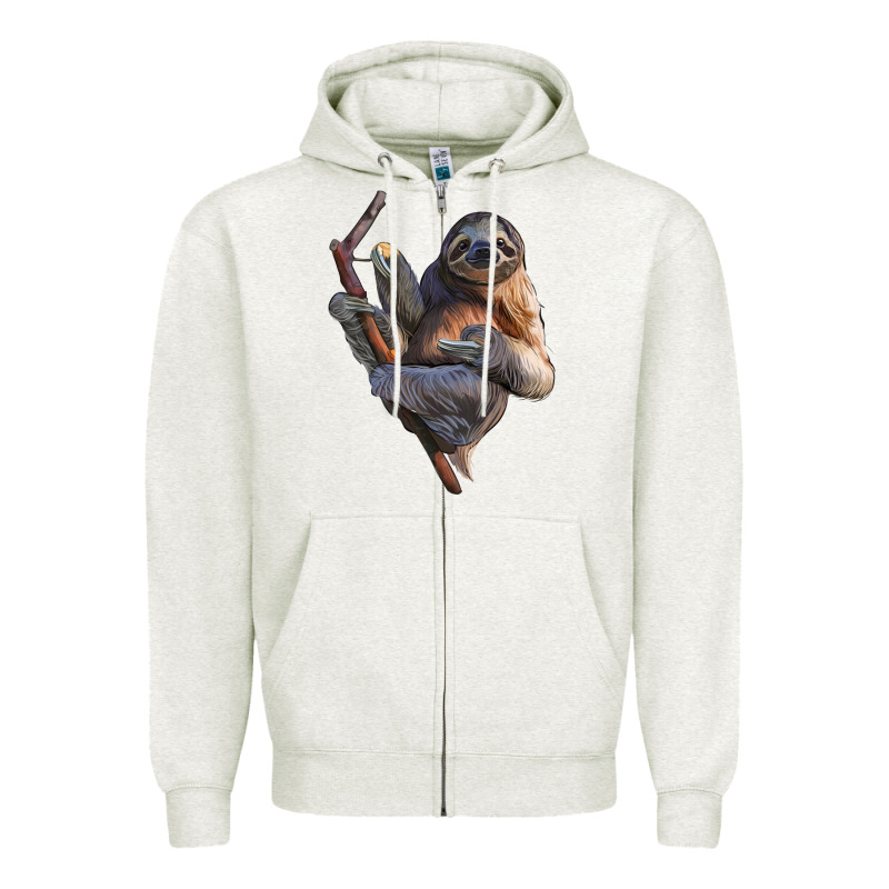 Sloth Zipper Hoodie by LillyAllenDesigns | Teevron