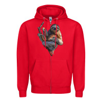 Red Sloth Zipper Hoodie - LillyAllenDesigns