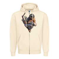 Sandshell Sloth Zipper Hoodie - LillyAllenDesigns