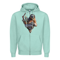 Seafoam Sloth Zipper Hoodie - LillyAllenDesigns