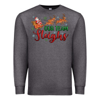 Charcoal Heather our team sleigh Premium Sweatshirt - MaliasSmallBusiness