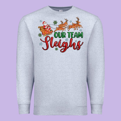 Our Team Sleigh Premium Sweatshirt Designed By Maliassmallbusiness