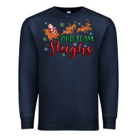 Navy our team sleigh Premium Sweatshirt - MaliasSmallBusiness
