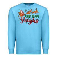 Ocean Blue our team sleigh Premium Sweatshirt - MaliasSmallBusiness