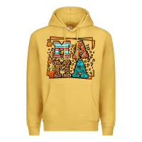 Antique Gold Fall Autumn Leopard Mama Premium Hoodie - LillyAllenDesigns
