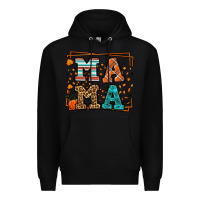 Black Fall Autumn Leopard Mama Premium Hoodie - LillyAllenDesigns