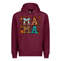Burgundy Fall Autumn Leopard Mama Premium Hoodie - LillyAllenDesigns