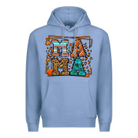 Colony Blue Fall Autumn Leopard Mama Premium Hoodie - LillyAllenDesigns