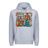 Heather Grey Fall Autumn Leopard Mama Premium Hoodie - LillyAllenDesigns