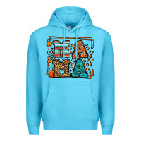 Ocean Blue Fall Autumn Leopard Mama Premium Hoodie - LillyAllenDesigns