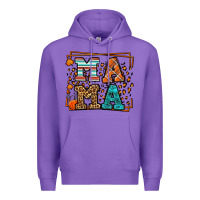 Purple Fall Autumn Leopard Mama Premium Hoodie - LillyAllenDesigns