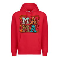 Red Fall Autumn Leopard Mama Premium Hoodie - LillyAllenDesigns