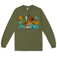 Army Green teaching my tribe Long Sleeve Tee - BundleAndBundleShop