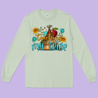 Teaching My Tribe Long Sleeve Tee Designed By Bundleandbundleshop