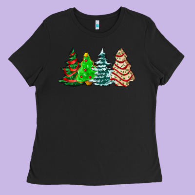 Christmas Tree Cakes And Christmas Trees  Ado Ladies Tee Designed By Adodesignshop