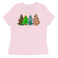 Bubblegum Pink Christmas tree cakes and Christmas trees  ado Ladies Tee - AdoDesignShop