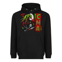 Black grinch hand cma nurse Heavyweight Hoodie - NancyCooperArtShop