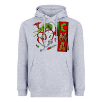 Heather Grey grinch hand cma nurse Heavyweight Hoodie - NancyCooperArtShop