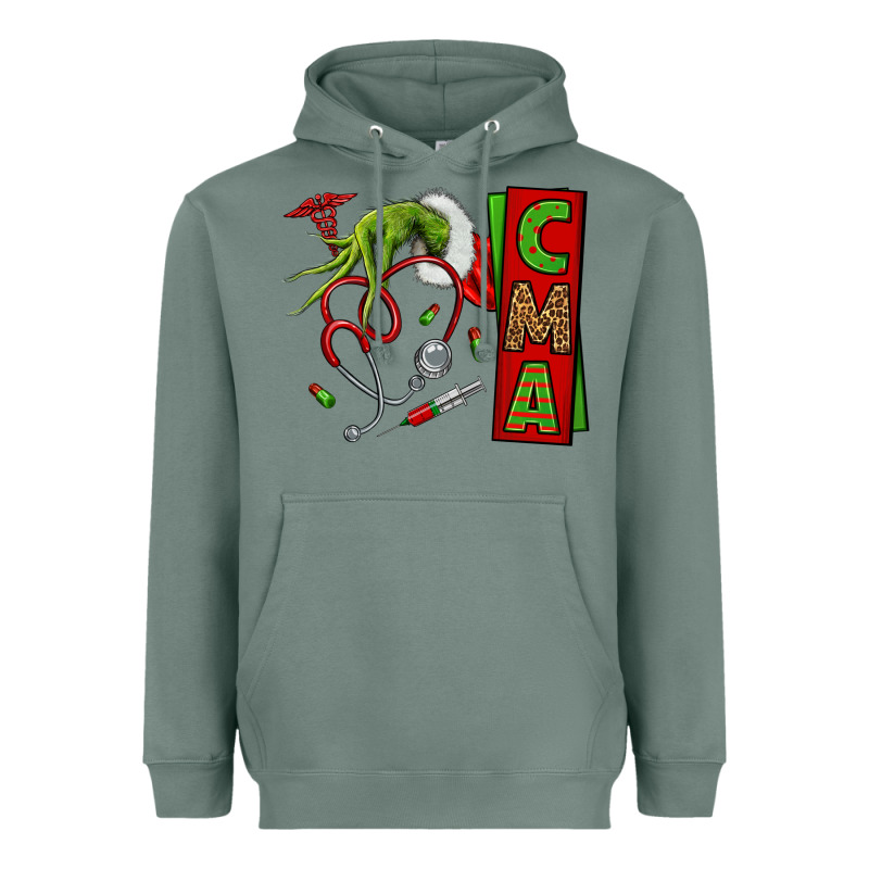 Grinch Hand Cma Nurse Heavyweight Hoodie by NancyCooperArtShop | Teevron