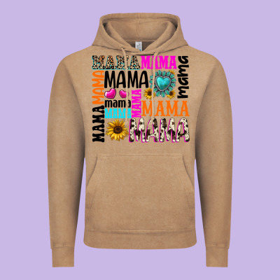 Mama Gemstone Sunflower Vintage Hoodie Designed By Texasbilliewilder